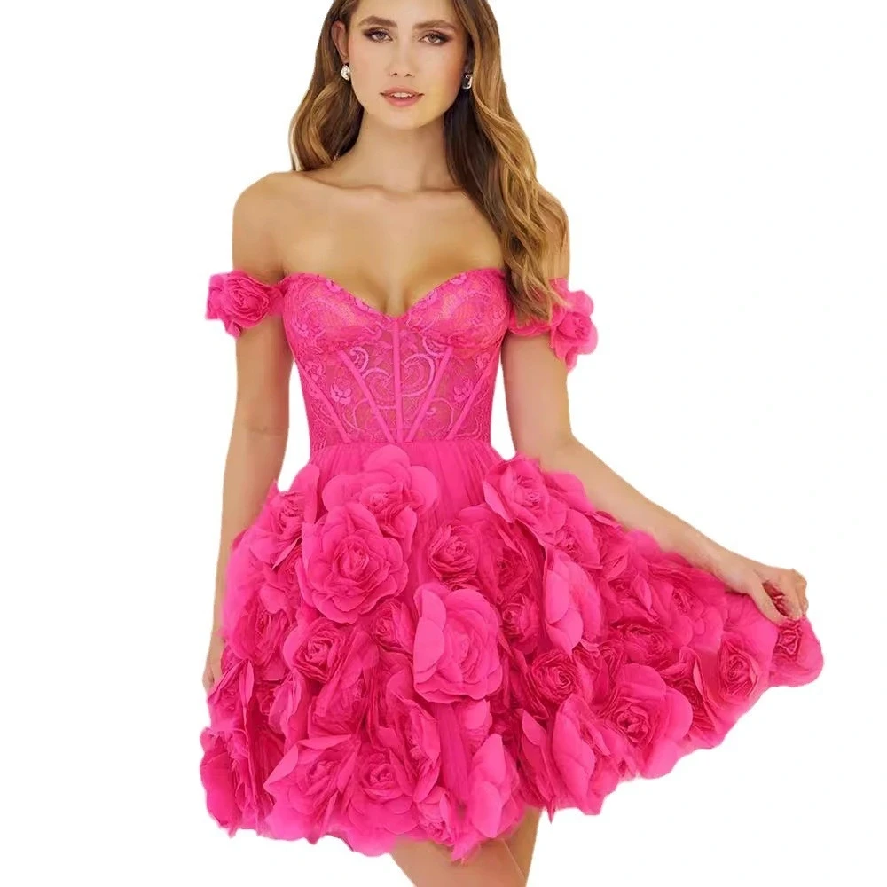 Handmade Flower Dress Gauze Skirt