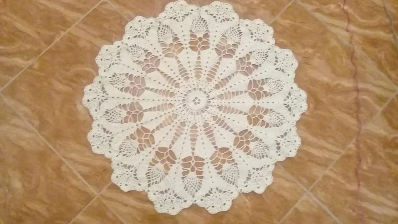 Crochet tablecloth for home