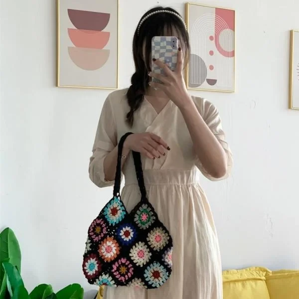 Handmade Crochet Woven Bag