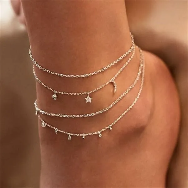Star charm anklet