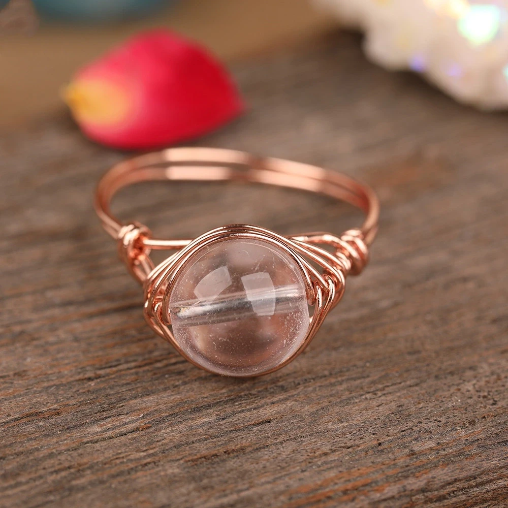 Single Stone Bead Handmade Ring